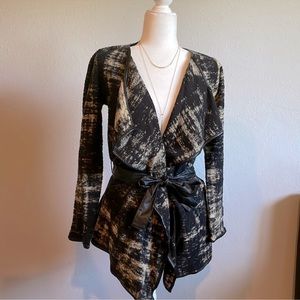 Inc cardigan wrap with belt. Size SP